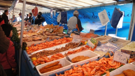 Seafood Stall At The Fresh Food Markets