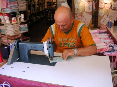 Embroidery demonstration
