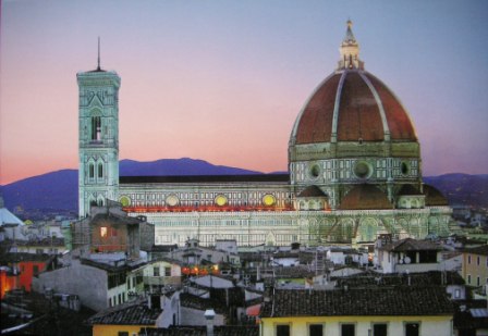 Tha amazing Duomo with its magnificent dome which towers over the skyline of Florence
