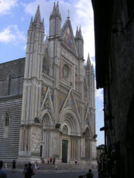 The fascade of the Duomo