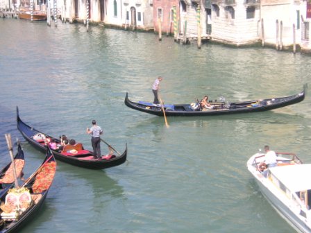 Gondalas on the Grand Canal