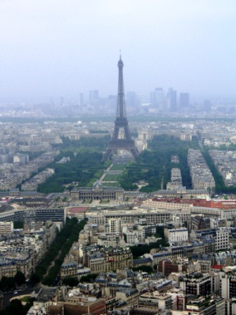 View of the 'Tour Eifel' from 56th floor of the Montparnasse Building