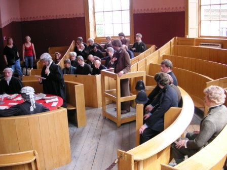 Court room scene in the Inverary Jail