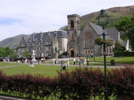 The town square at Fort William